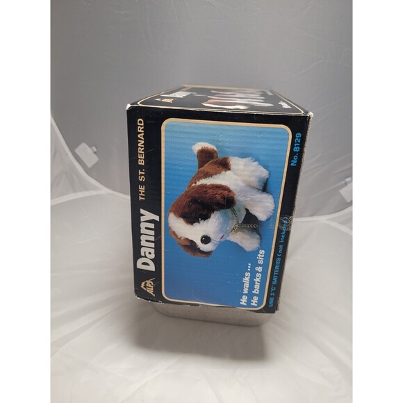 NIB 1983 Vintage Alps DANNY the St Bernard Dog Toy in Box - Picture 2 of 3